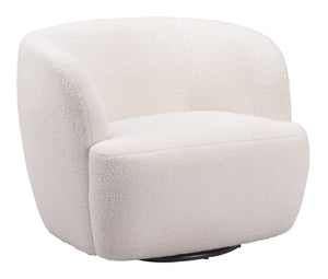 Govan Swivel Chair Ivory 109912 Zuo Modern