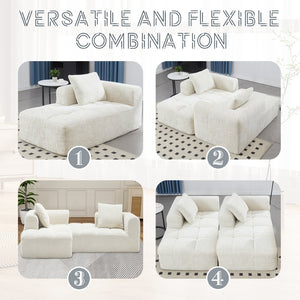 English Elm United We Win Chenille Loveseat Sofa - Stylish Modular Sleeper For Compact Living Rooms & Lounges W1568P255130-GIGA