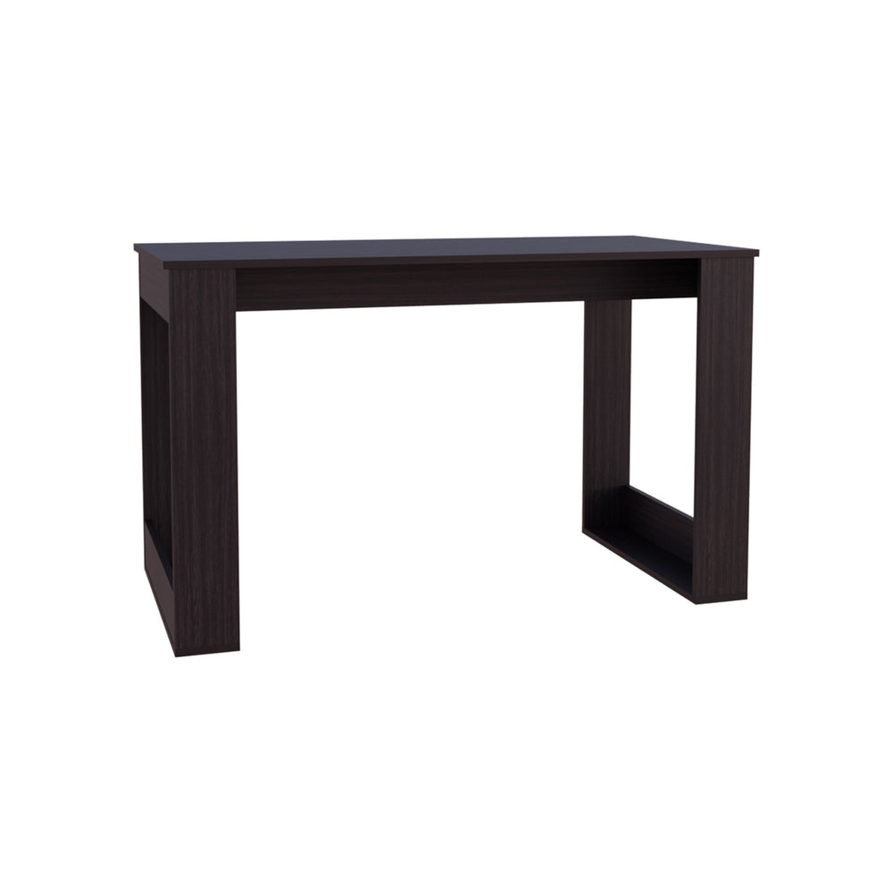 English Elm Oviedo 120 Writing Desk Black — 47.2" Compact MDF Folding Desk, Modern Sturdy Design, Lockable Foldable B200P286973