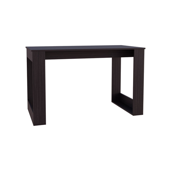 English Elm Oviedo 120 Writing Desk Black — 47.2" Compact MDF Folding Desk, Modern Sturdy Design, Lockable Foldable B200P286973