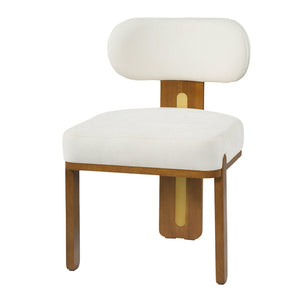 English Elm Mid-century Modern Rattan Cane Back Dining Chair Set Rubberwood Frame Upholstered Seat N768P437935W