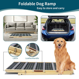 English Elm 2026 Adjustable Pet Ramp for Sofa Six Height Levels Grip Fabric Small Dogs W2641P460038