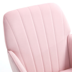 English Elm Ty Ergonomic Velvet Swivel Office Chair - Plush Memory Foam Comfort, Stylish Baby-Pink Design, Durable W2311P295811-GIGA