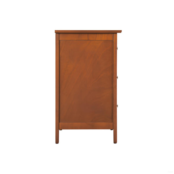 English Elm Timeless Oak Nightstand with 3 Drawers, 25"H x19"W x15"D Storage, Warm Oak Finish, Quick Assembly B078112151