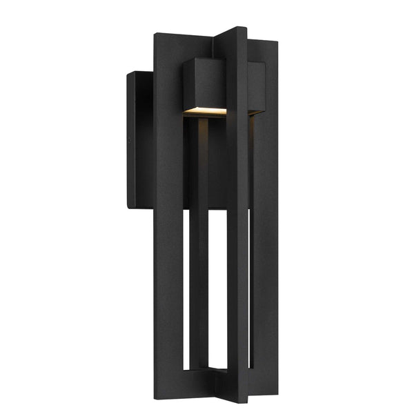 English Elm 13 Inch Matte Black Led Outdoor Wall Sconce Frosted Glass Dimmable Patio Light B370P414030