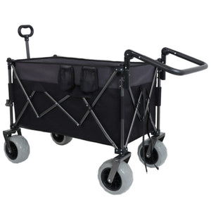 English Elm Multi-functional All-terrain Folding Wagon with Balloon Tires and 300l Outdoor Capacity W2932P317114