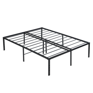 English Elm King Heavy Duty Metal Bed Frame King Size — Supports 1000 lbs, Noise-Free, Reinforced Slats, Under-Bed Storage W311P282481