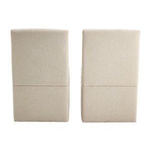 English Elm COOLMORE Swivel Rolling Dining Chair with Hidden Storage, Linen Upholstered 4-Wheel Multiuse Seat Beige W1539P277679