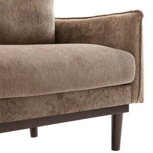 English Elm Modern Chenille Loveseat with Pocket Spring Cushions and Rubberwood Legs for Living Room N763P347228D