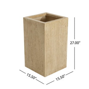 English Elm Christopher Knight Home® - Mgo Handmade Rectangle Planter Box - Elegant Antique Brown Travertine, Perfect For Indoor & Outdoor Use N772P269212A