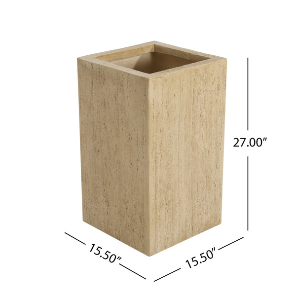 English Elm Christopher Knight Home® - Mgo Handmade Rectangle Planter Box - Elegant Antique Brown Travertine, Perfect For Indoor & Outdoor Use N772P269212A