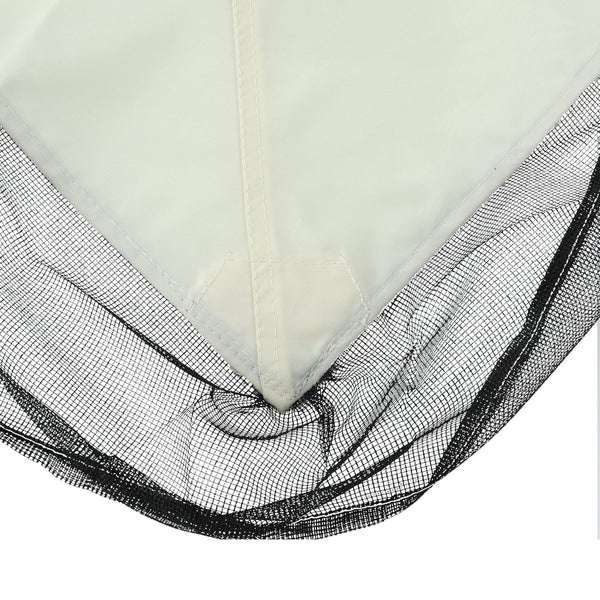 English Elm Replacement Canopy Top for 10x12 Gazebo with UV-Protective, Water-Repellent Polyester Fabric and Ventilation White W419P208848