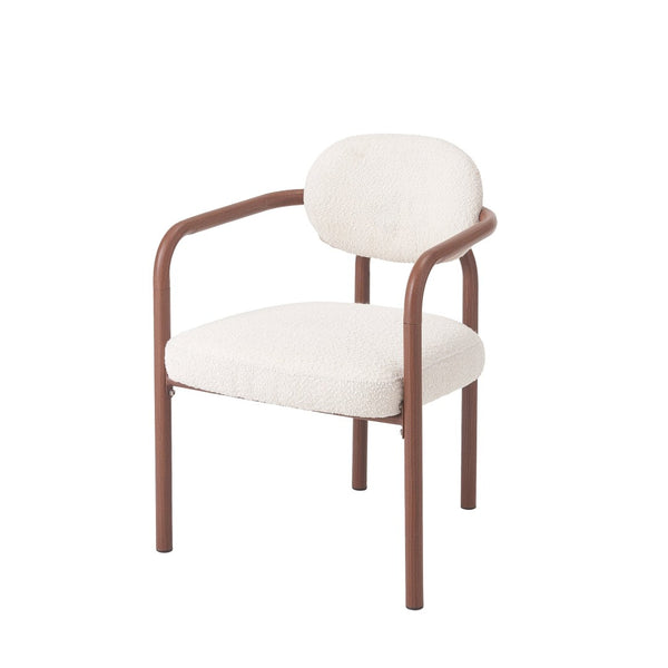 English Elm Indoor Beige Upholstered Dining Chairs Set of 2 with Woodgrain Metal Frame Walnut N772P390411W