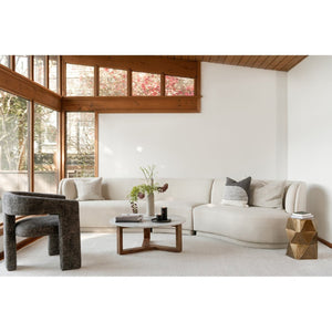 English Elm Jinxx Square Marble Top Coffee Table Solid Acacia Base Natural Veining Living Room B2769P498411