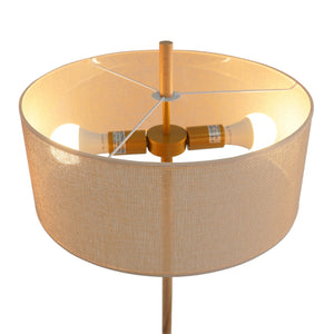 English Elm Ashcroft Furniture - Classic Modern Floor Lamp with Glass Shade, Slim Metal Base for Reading, Ambient Home & Office Light Brown B183P315101