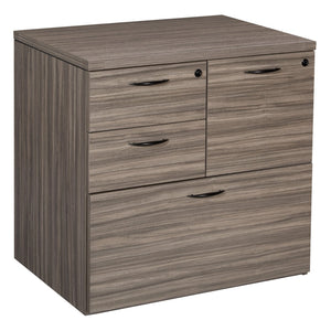 OSP Home Furnishings Napa Multifile Pedestal Mobile Filing Cabinet for Office or Home Workstation Use NAP-69-URB