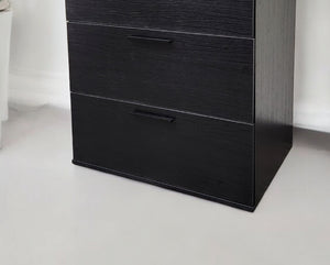 English Elm Oliver Four-Drawer Jumbo Chest Black — Extra-Deep Storage, Full-Extension Ball-Bearing Slides, Water & Heat Resistant (23.4x31.7x5.9) B040S00078