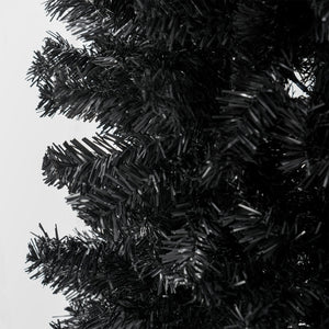 English Elm Homcom 8Ft Slim Black Pencil Christmas Tree - Realistic Douglas Fir For Modern Holiday & Halloween Decor W2225P249616