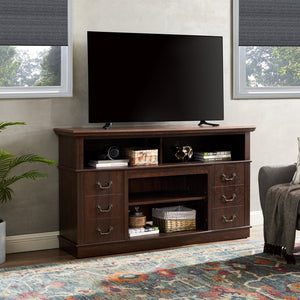 English Elm Retro 60 Inch Media Console with Enclosed Storage Mid Century Modern Living Room W2275P460426