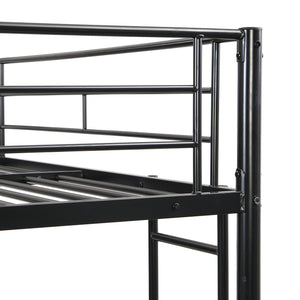 English Elm Full Over Full Metal Bunk Bed – Space-Saving Design, Easy Assembly, No Box Spring Required! W311S00050