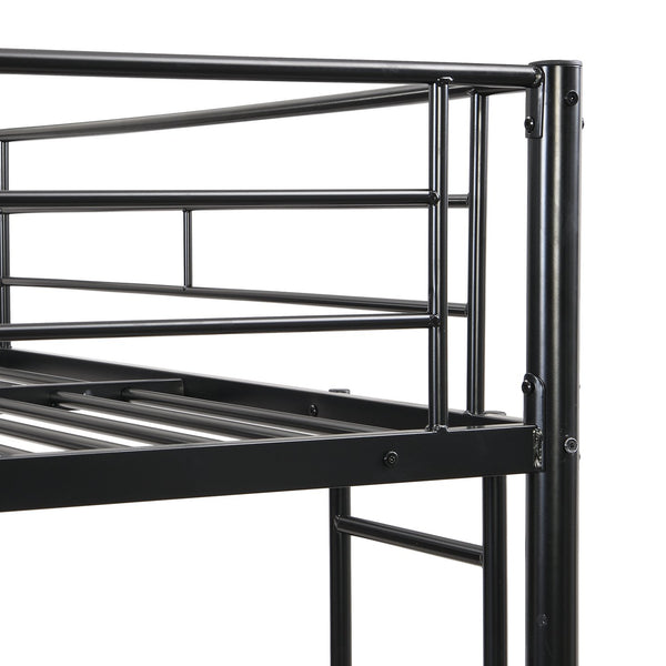 English Elm Full Over Full Metal Bunk Bed – Space-Saving Design, Easy Assembly, No Box Spring Required! W311S00050