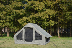 English Elm Inflatable Glamping Tent 4 Season Waterproof Air Beam Frame Shelter for 4 to 6 Persons Army Green W640P244860