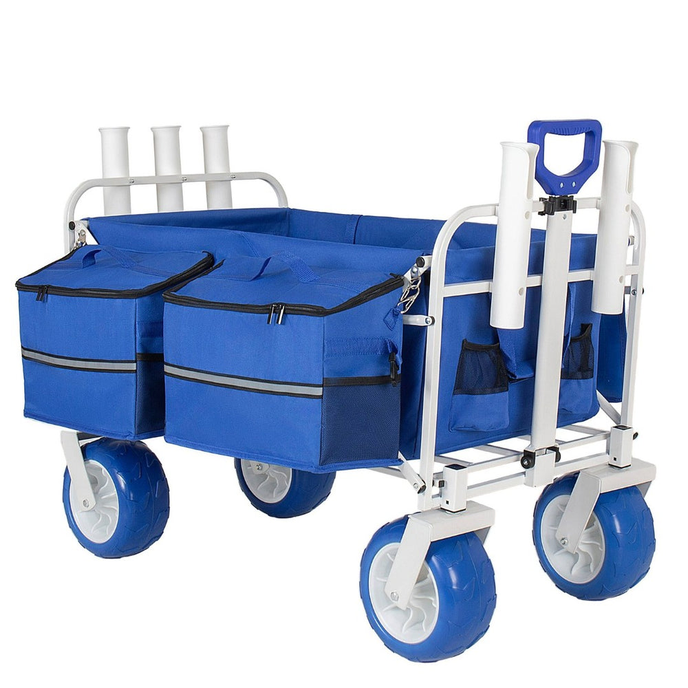 English Elm Beach Wagon Heavy Duty Folding Cart with 500lb Capacity and All Terrain Pvc Wheels W2932P412005