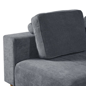 English Elm 2-piece L-shaped Sectional Sofa with Wood Legs Modular Seating for Living Room N758838485E