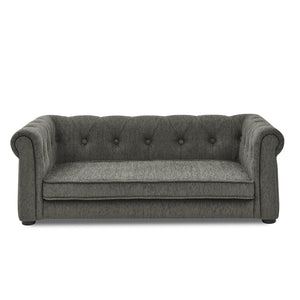 English Elm Elegant Rectangle Pet Bed Elevated Dog Sofa for Medium-Large Breeds, Modern Durable 100lb Capacity Plush Comfort 40.5x23.5x15" Dark Gray W487P189544