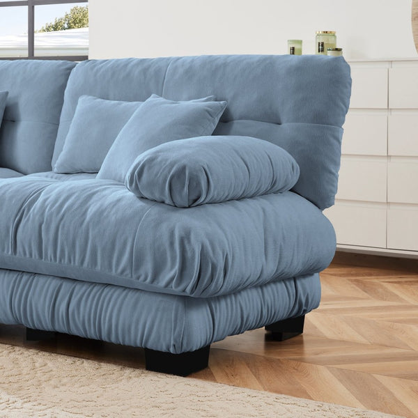 English Elm Pariss Modular Left Sectional Sofa in Breathable Chenille with Thick Foam Cushions W714P284884