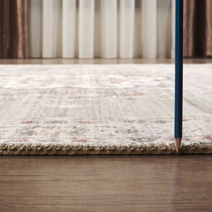 English Elm Oxford Medallion Area Rug Stain Resistant Low Pile Polyester for Living Room Decor B186P428902