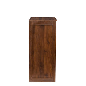 English Elm Brown walnut modular wine bar cabinet with hutch and shelves — versatile storage, display, buffet unit W331P282805