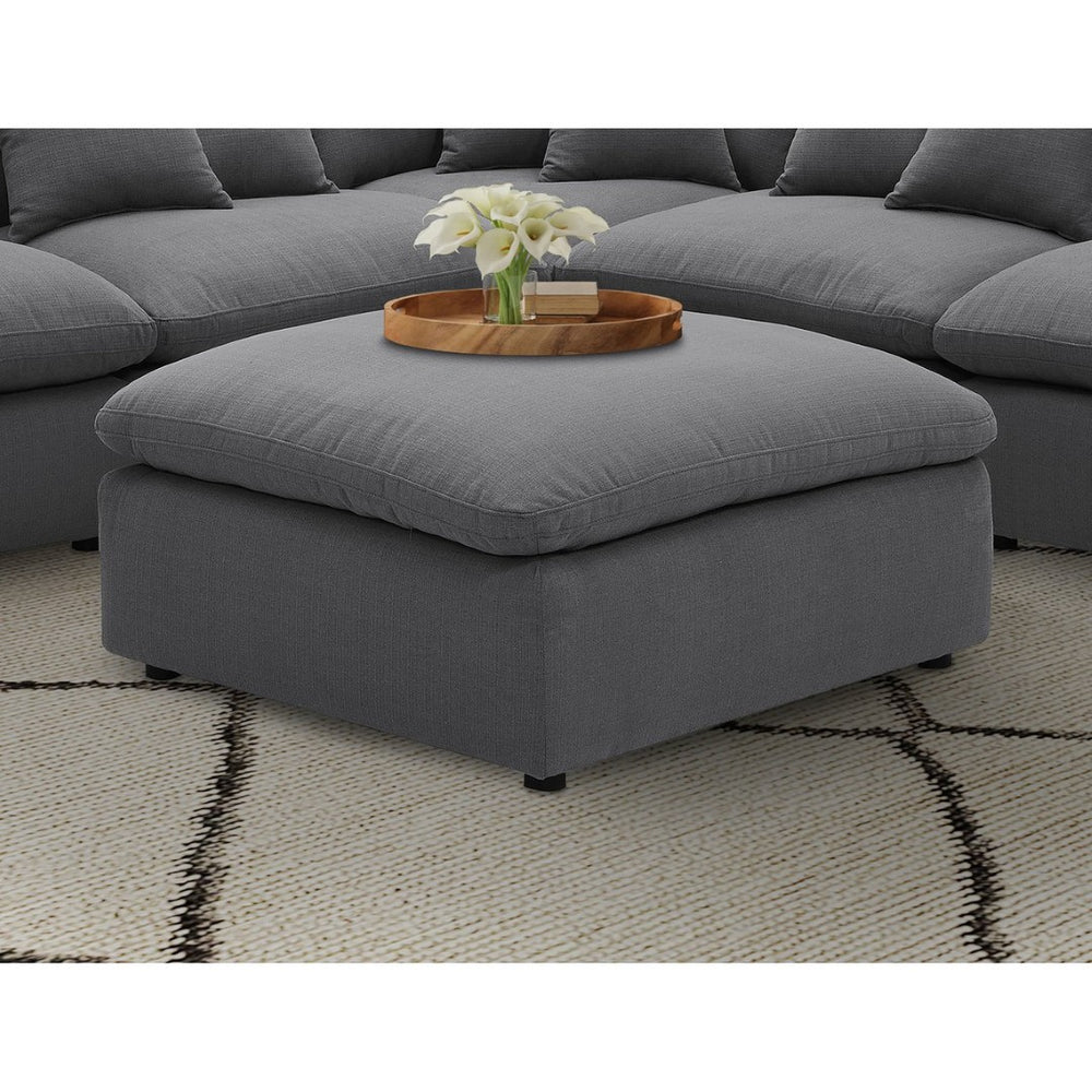 English Elm Greeley Feather Fill Square Ottoman Tailored Upholstery for Modern Living Rooms B062P441447