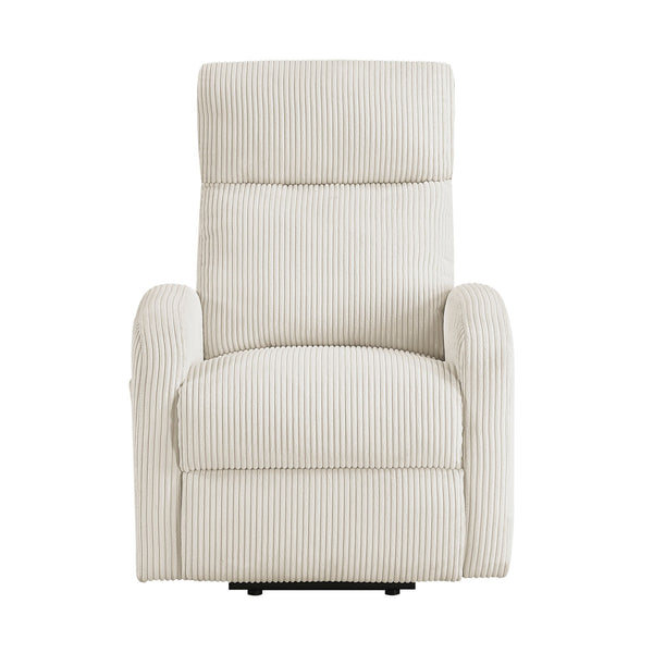 English Elm Contemporary Power Lift Chair Recliner with Plush Corduroy, Foam-Over-Coil Support & Side Pocket Beige 31 L x 29 W x 24 H B011P395829