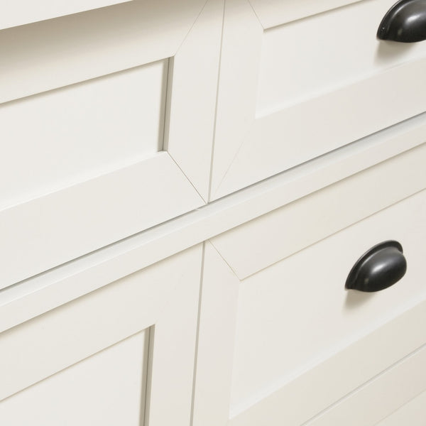 English Elm Dresser, Elegant White Finish With 4 Extra-Deep Drawers – Stylish Storage For Any Room Decor B356P402774