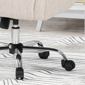 English Elm Christopher Knight Home® - OFFICE Contemporary Swivel Chair with Button-Tufted Diamond Stitching, Chrome Base, Adjustable Height and Casters Beige 65313.00FBGE