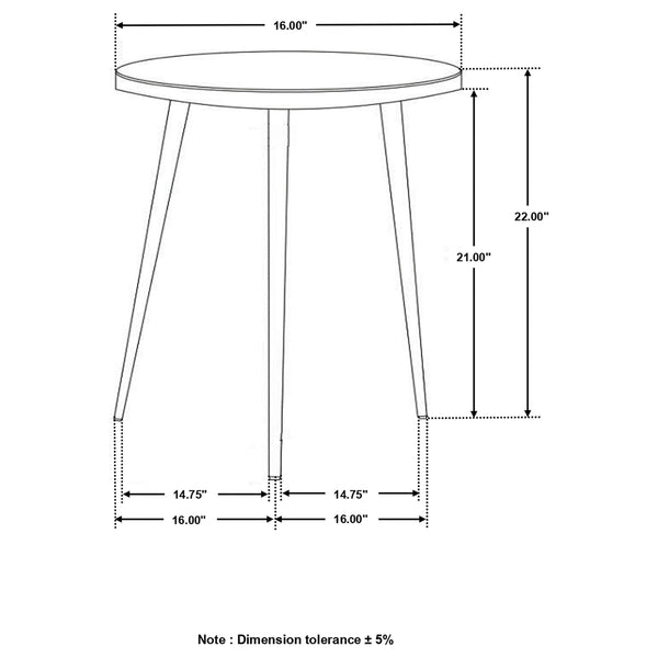 English Elm Delilah Marble Accent Table with White Polished Top and Gold Metal Frame — Luxury Round Modern Side Table B062P328668