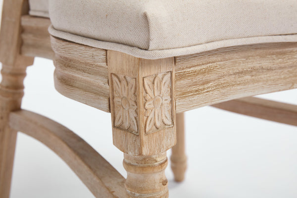 English Elm French Country Dining Chairs Set Of 2 - Upholstered Rattan Back, Stackable, Elegant For Any Space W3426P322684