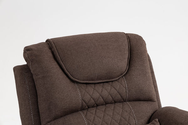 English Elm Lounge Electric Lift Recliner Chair - Oversized Velvet Sofa With 180° Full Recline & Cup Holders W547S00050
