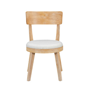 English Elm Set Of 2 Modern Upholstered Dining Chairs In Beige, Durable Rubberwood Frame For Stylish Comfort N842P315186N-GIGA