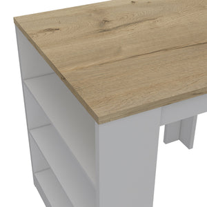 English Elm Alameda Modern Kitchen Island with Three Concealed Drawers, Multicolor Particle Board, 36.2" Top B128S00130