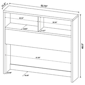 English Elm Geary Full Bedroom Set with Bookcase Headboard Usb Charging Nightstands Matte Finish Wood B062S01699