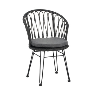 English Elm 7 Piece Outdoor Dining Set Acacia Wood Table Pe Rattan Chairs Patio Backyard N762S000014AAE