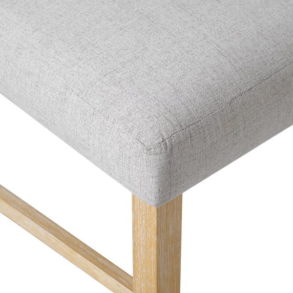 English Elm Wooden Modern Fabric Upholstered Dining Chairs Set of 4 – Farmhouse Style, Padded Seats & Solid Wood Legs Beige+Natural N752P294998D