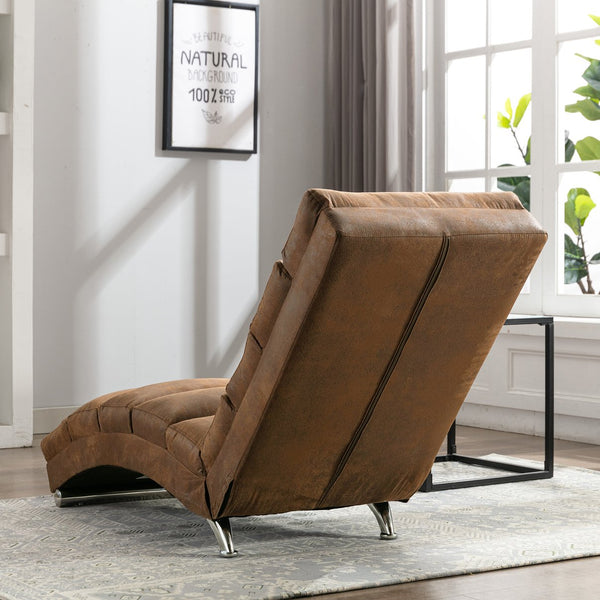 English Elm Linen Ergonomic Massage Chaise Lounge with Remote, 140° Recliner Long Lounger for Office Home W395P184846