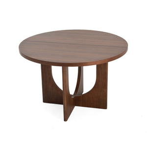 English Elm Christopher Knight Home® - 5PCS Mid-Century Modern Dining Set with Round Wood Table and Upholstered Fabric Chairs, Sleek Design Cappuccino,Walnut 58915.00DGY_N771P240935T