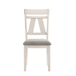 English Elm Taeya White Side Chair With Tapered Legs (Set Of 2)