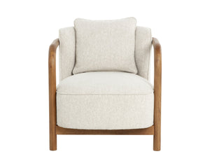Sunpan Beatrice Lounge Chair - Luxurious Dove Cream Upholstery For Ultimate Comfort And Style In Any Space Taupe Fabric 111957