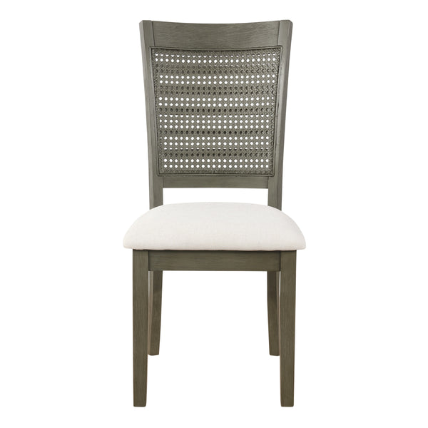 OSP Home Furnishings Walden Cane Back Dining Chair  - Set of 2 Linen / Antique Grey