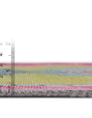 Unique Loom Timeless Thomas Machine Made Medallion Rug Green, Ivory/Light Green/Pink/Orange 7' 6" x 7' 7"